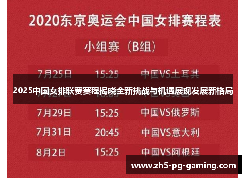 2025中国女排联赛赛程揭晓全新挑战与机遇展现发展新格局